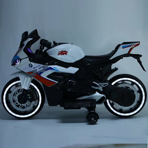 موتور شارژی دو چرخ بی ام و RR دو موتور سفید AX3061_اسباب بازی